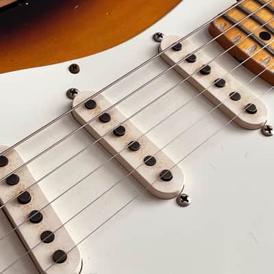 2025 Fender Custom Shop 55 Stratocaster Masterbuilt Dennis Galuszka 2-Tone Sunburst Relic image 10