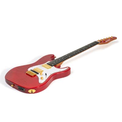 Jamstik Jamstik Deluxe MIDI Guitar - Red/White - B-Stock 2024 - Red Flamed Maple Veneer with Transparent Finish image 5
