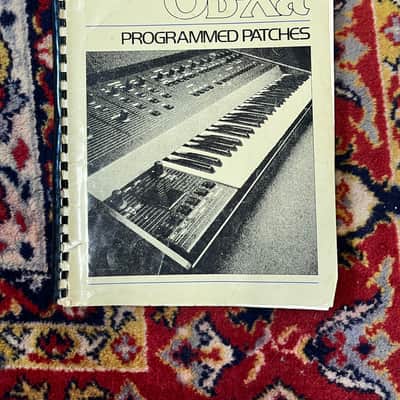 Oberheim OB-Xa Program Patches Booklet 1982