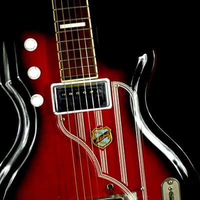 National Westwood 75 1964 Red Burst. "MAP GUITAR" by VALCO. Rare. Beautiful. image 17