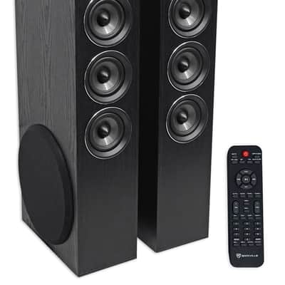 Rockville TM150B Bluetooth Home Theater Tower Speaker System (2) 10" Subwoofers! image 1