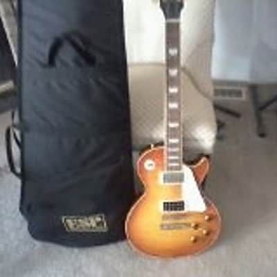 Edwards Jimmy Page Distressed Les Paul Quilted Tobacco Sunburst Finish Right Handed Model image 1