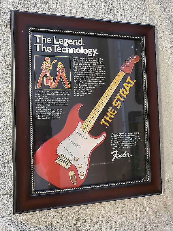 1980 Fender Guitars Promotional Ad Framed The Strat Original image 1