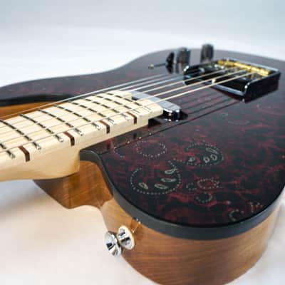 Swisher Handmade 1950 T-Style Electric Guitar 2024 - Merlot Fabric Top image 5
