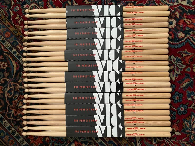 12 pairs of Vic Firth American Classic 7a drum sticks image 1