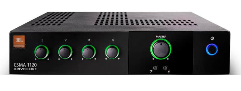 Mint JBL CSMA-1120 4-Input, 1X120W Drivecore Mixer-Amp, 70V/100V, 1U Half-Rack image 1