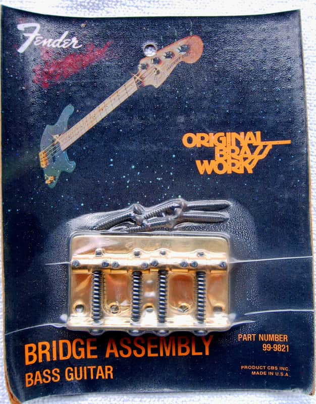 Fender Precision Bass Bridge Assembly - brass - NOS from late 70's - real vintage image 1