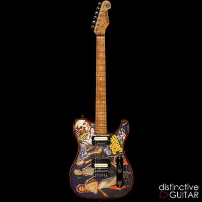 Walla Walla Maverick Pro Crystal Screaming Skulls - Chambered Body Tele image 5