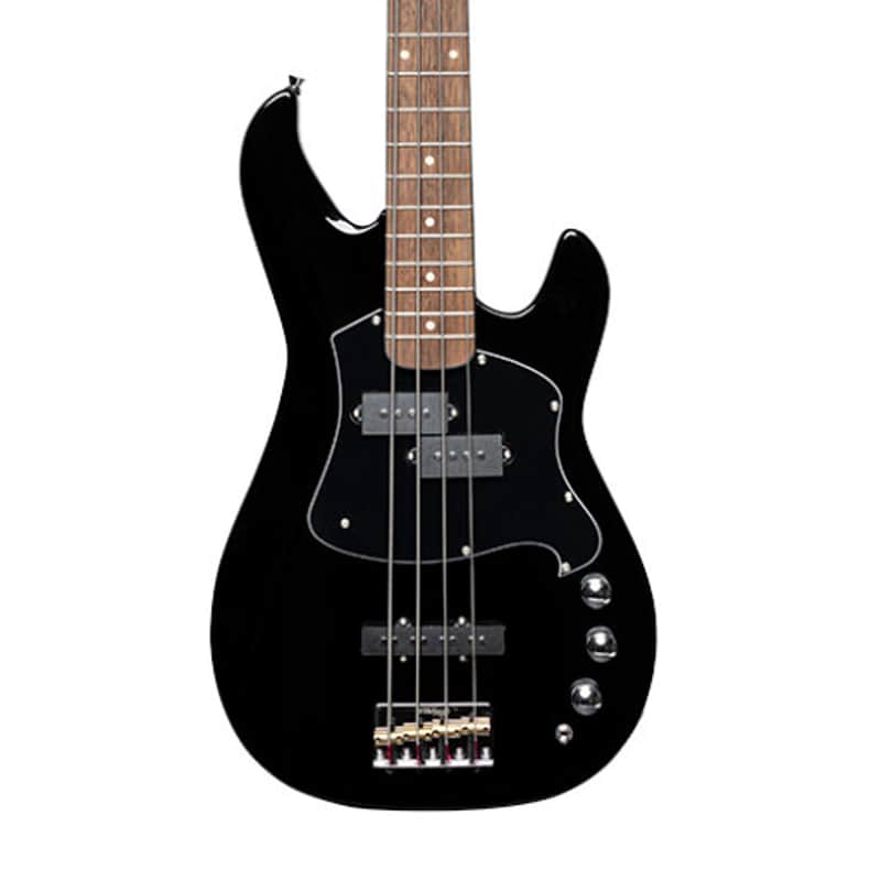 Stagg Silveray P Style Electric Bass Guitar, Black image 1