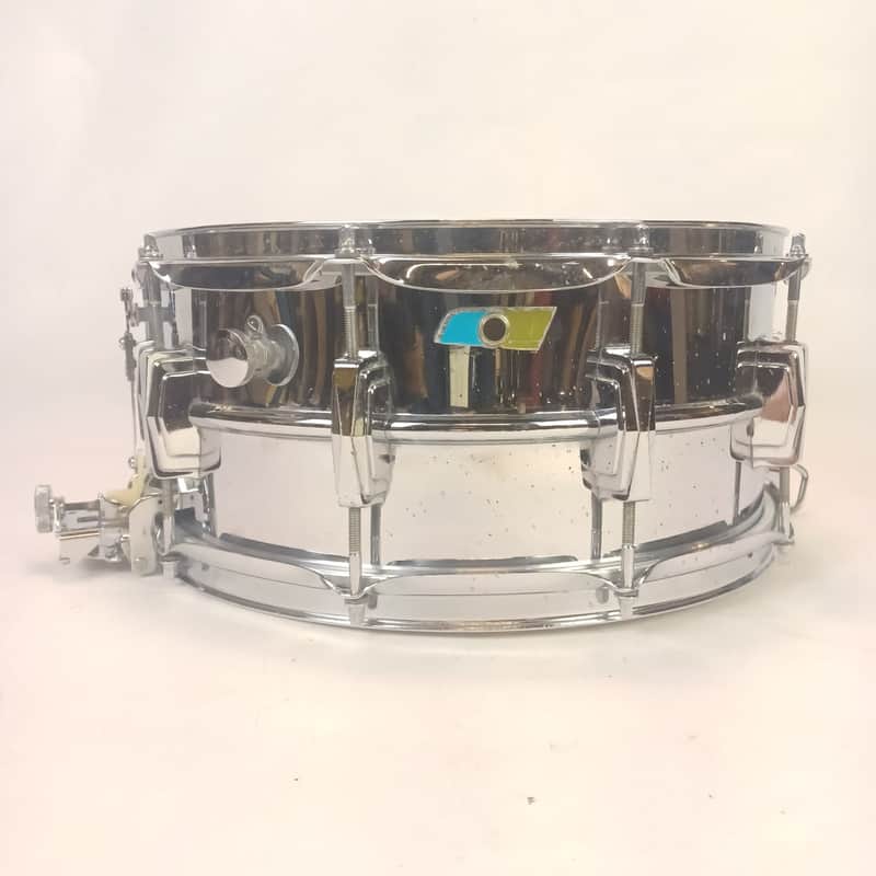 *Ludwig 70s 6.5x14" Super-Sensitive #411 Snare Drum Blue/Olive Badge USA Chrome* image 1