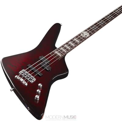 Warwick Custom Shop Reverso Rex Brown Signature Bass, Burgundy Blackburst Transparent High Polish image 4
