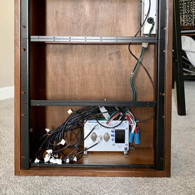 Custom Walnut 5U / Dotcom / Moog Format Powered Synthesizer Case image 2