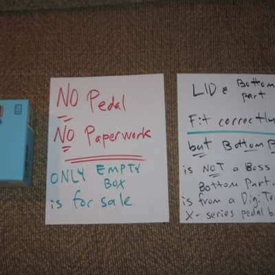 lite use mostly very clean Boss EMPTY BOX for MO-2 Multi Overtone (NO pedal/NO paperwork) box specifically from 2013 - but can be home for other year MO2 pedal [lower part of box from different brand (DigiTech's X- Series) pedal box fits fine w/ Boss lid] image 1