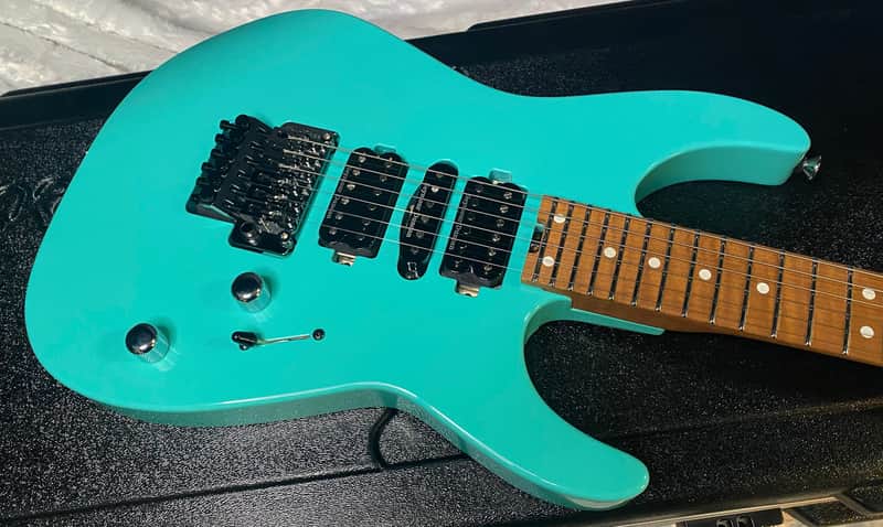 NEW ! Jackson Custom Shop Dinky HSH - Roasted Maple Neck & Fretboard - DK - Seafoam Green - Authorized Dealer - 8.1 lbs - G07719 image 1