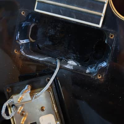Ultra Rare Fully Custom Hand Built MIJ Japan Semi Hollow Guitar - Aozax Black Nitro Laquer Gibson ES-347 Copy image 20