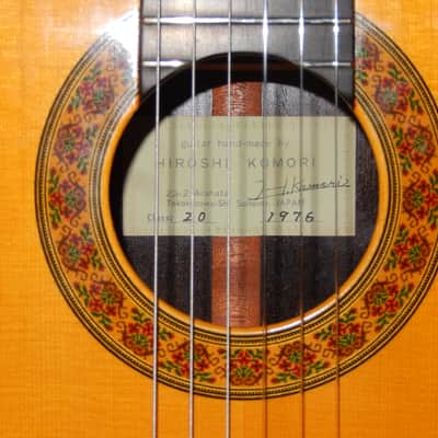HIROSHI KOMORI No20 1976 - WORLD HIGHEST CLASS CLASSICAL CONCERT GUITAR - SPRUCE/BRAZILIAN ROSEWOOD image 4