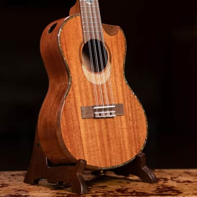 Ortega Eclipse-TE8 Custom Built Series Solid Mahogany Top Okume Neck 8-String Tenor Ukulele w/Gig Bag image 8