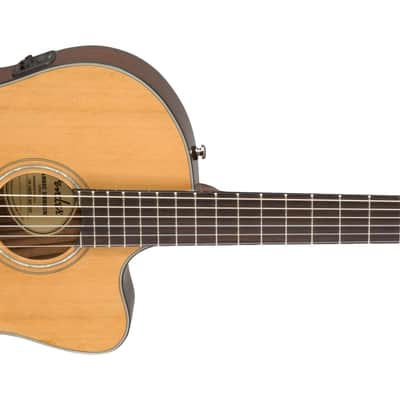 Fender CN-140SCE Nylon Thinline, Walnut Fingerboard, Natural w/Case image 4