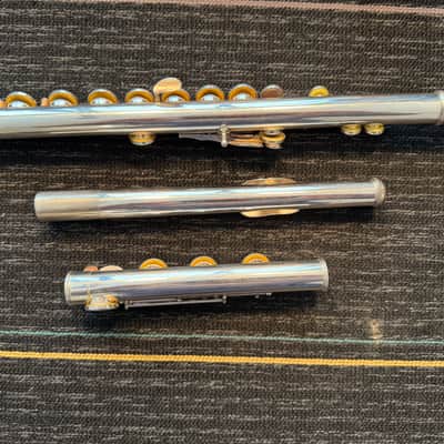 Yamaha YFL-385 Nippon Gakki Open Hole Flute 1990s - Silver image 5