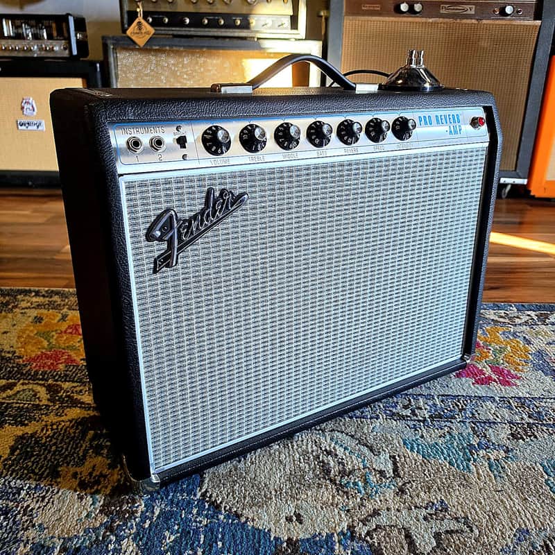 Used Fender '68 Custom Pro Reverb - Silverface - 40watt - 1x12 - Combo Tube Amp - w/Cover image 1