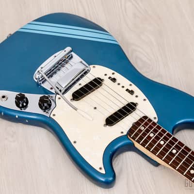 1970 Fender Competition Mustang Competition Burgundy + Headstock, Short Scale Vintage Guitar, 100% Original w/ Case image 9