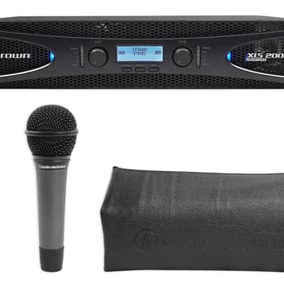 Crown Pro XLS2002 XLS 2002 2100w DJ/PA Power Amplifier Amp w/DSP Bundle with AT Microphone image 1