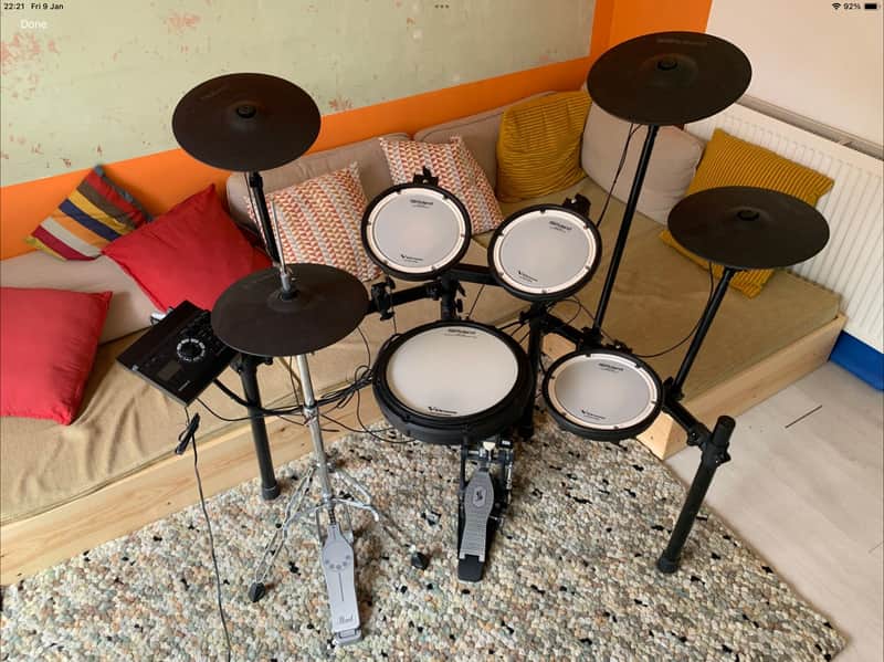 Roland TD-17KVX V-Drum Kit with Mesh Pads 2010s - Black image 1