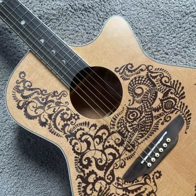 Luna Phoenix 40 Inch Acoustic Guitar, Spruce Top, Mahogany Body, Pau Ferro Fingerboard image 2