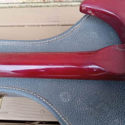 Vintage 1963 Gretsch Corvette Electric Guitar Husk Project w/ Pickups, Hagstrom Case! image 16