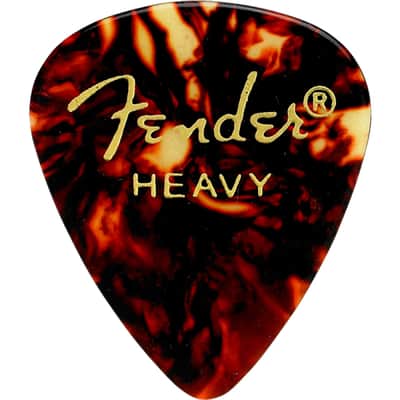 Fender Classic Celluloid 351 Shape Guitar Picks, Heavy, Tortoise Shell, 12-Pack image 1