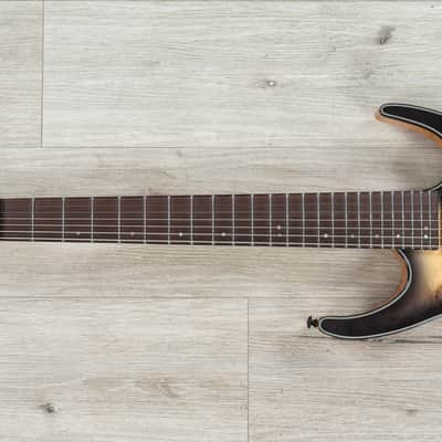 Dean Exile Select 7 Floyd Fluence 7-String Guitar, Natural Black Burst image 6