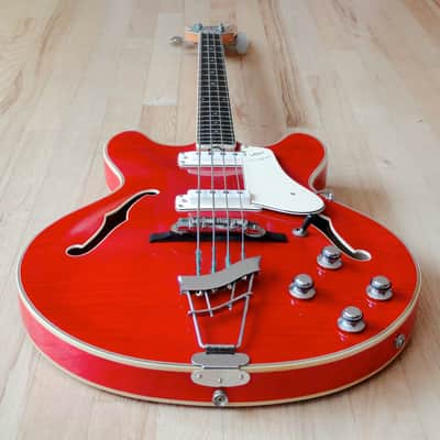 1960s Vox Cougar V214 Vintage Electric Bass Guitar Eko Italy Cherry Minty w/ohsc image 9