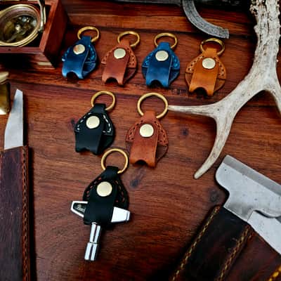Drum Key Fob - Handmade & Hand Stitched, one of a kind. image 12