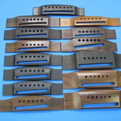 Large Lot of (14) Wide Saddle Acoustic Guitar Bridges image 1