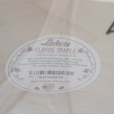 Ludwig *Pre-Order* Classic Maple 14x14" Vintage Pink Oyster Floor Tom Drum w/Legs | NEW | Made in the USA| Special Order | Authorized Dealer image 4