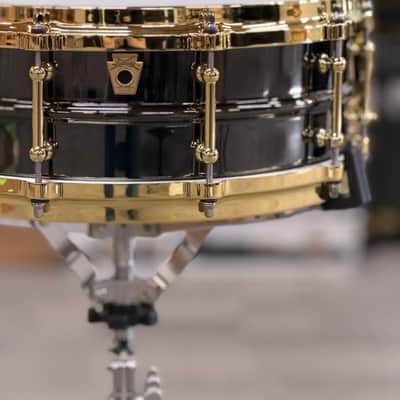 LUDWIG LB416BT-B 14X5 BLACK BEAUTY SNARE DRUM BRASS TRIM B STOCK image 2