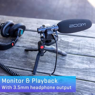 Zoom M3 MicTrak Stereo On-Camera Shotgun Microphone with 32-Bit Float, 90 degree, 120 degree, and MONO Mode, Shockmount, USB Microphone Compatible, and Battery Powered image 4