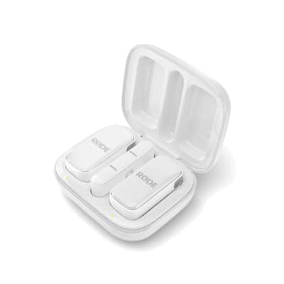RDE Wireless Micro 2-Person Ultracompact Wireless Microphone System (White) image 2