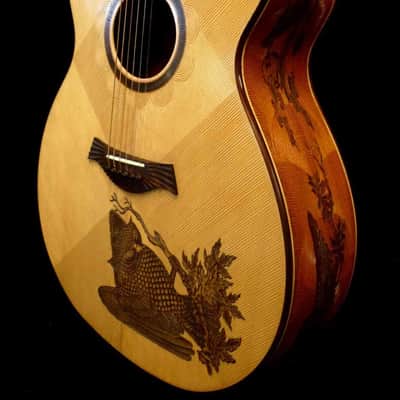Blueberry Handmade Acoustic Guitar Jumbo Size - Alaskan Spruce and Mahogany - Built to Order image 11