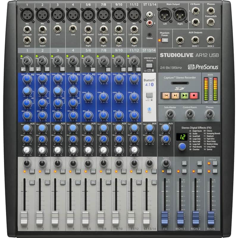 PreSonus StudioLive AR12 12-Channel Hybrid USB Mixer Interface image 1