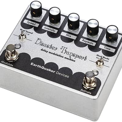 Mint EarthQuaker Devices Disaster Transport Delay Modulation Machine Legacy Reissue 2023 - Silver / Black image 4