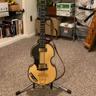 Left-Handed Hofner Deluxe Bass 5000/1 w/OHSC - Mint Condition image 2