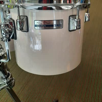 Taye  Studio Maple Concert Toms with Stand  Vintage White image 4