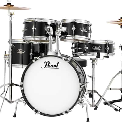 Pearl Roadshow Jr. 5-Piece Drum Set with Hardware and Cymbals - Jet Black (RSJ465C/C31) image 7