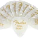Fender 351 Shape Premium Celluloid Picks - Extra Heavy White Moto 12-pack