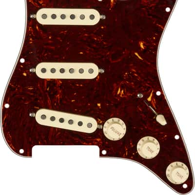 Fender Pre-Wired Strat Pickguard, Tex-Mex SSS, Tortoise Shell 11 Hole PG image 1