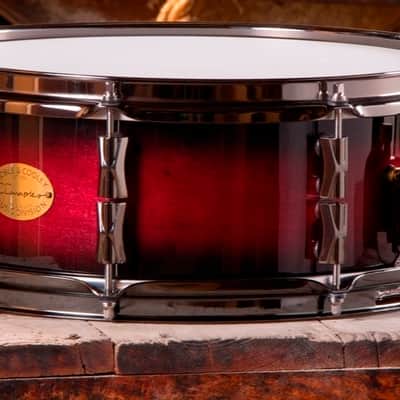 Noble & Cooley *Pre-Order* CD Maple Series 5x14" Maple Snare Drum in Cherry Stain Black Burst Gloss & Chrome Hardware | Made in the USA | Special Order | Authorized Dealer image 1