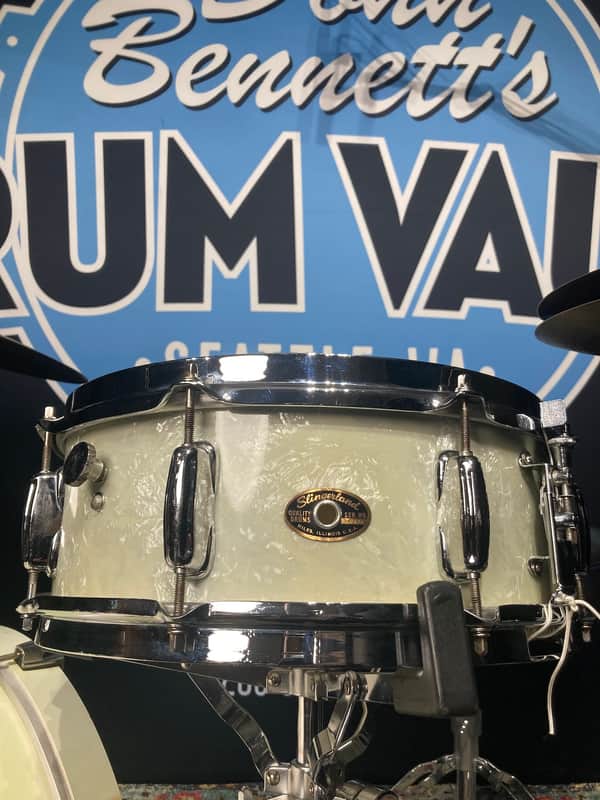 Slingerland - 1960s 5x14" White Marine Snare Drum. #140 , 8-Lug 3-Ply image 1