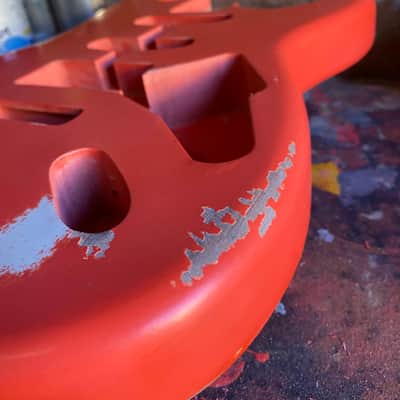 Stratocaster Body, Nitro paint, Fiesta red relic, 100% handcrafted in Italy image 7