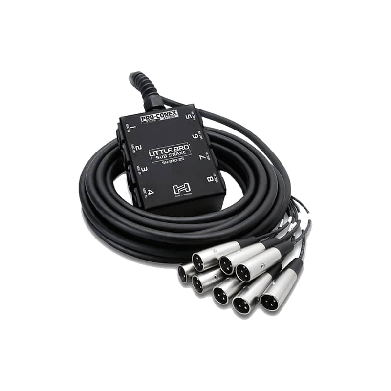 Hosa LittleBro825 LITTLE BRO' SH 8X0 8 XLR Sends - 25' image 1